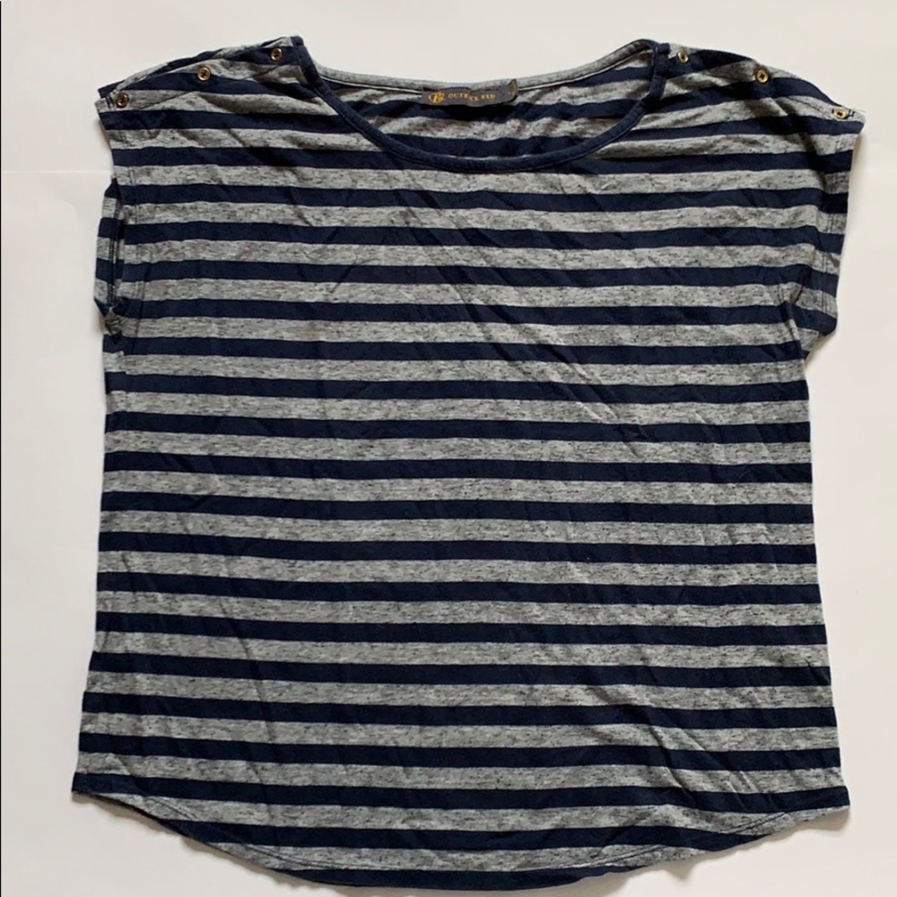 The Limited Blue & Grey Stripped Shirt